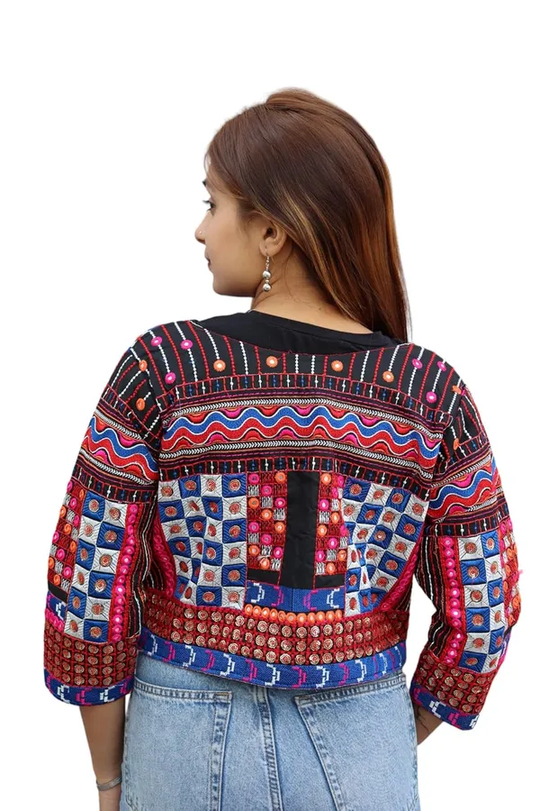 Blue_Premium_Embroiderd_Ethnic_Shrug_Or_Jacket_|_Embroidered_Cotton_Koti/_Jacket/_Waist_Coat