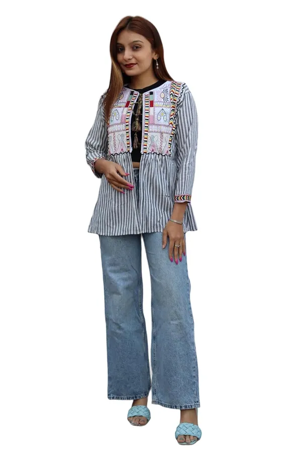 Grey_Premium_Embroiderd_Ethnic_Shrug_Or_Jacket_|_Embroidered_Cotton_Koti/_Jacket/_Waist_Coat