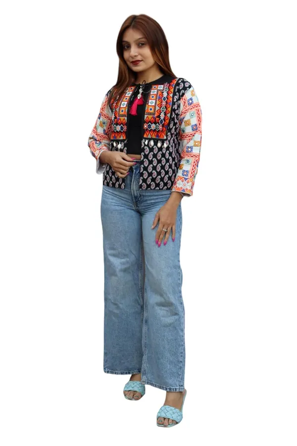 Black_&_White_Premium_Embroiderd_Ethnic_Shrug_Or_Jacket_|_Embroidered_Cotton_Koti/_Jacket/_Waist_Coat
