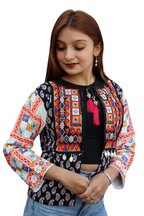 Black_&_White_Premium_Embroiderd_Ethnic_Shrug_Or_Jacket_|_Embroidered_Cotton_Koti/_Jacket/_Waist_Coat