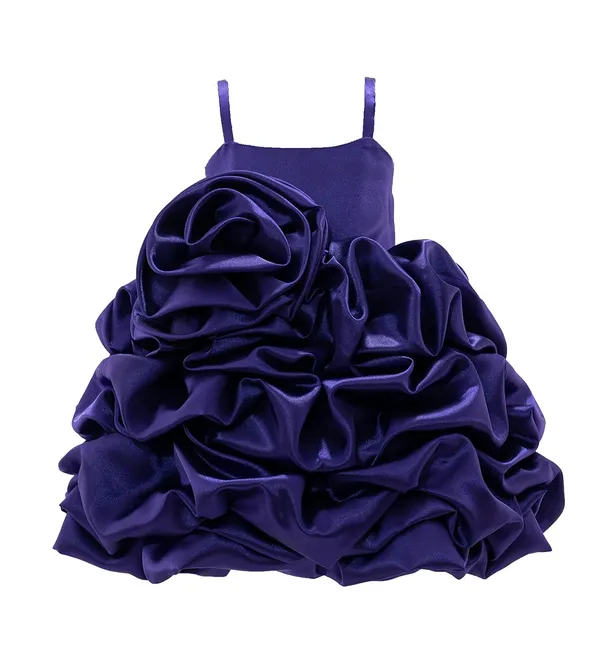 Purple_Satin_Solid_Square_Neck_Dress_For_Girls