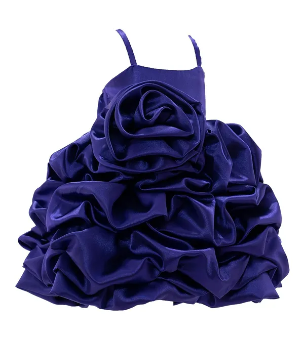 Purple_Satin_Solid_Square_Neck_Dress_For_Girls