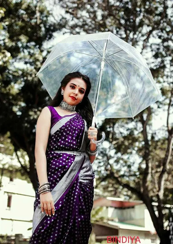 Purple_Printed_Kanjivaram_Silk_Saree_with_Saree_Cover