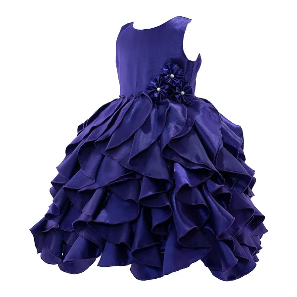 Purple_Solid_Round_Neck_Dress_For_Girls