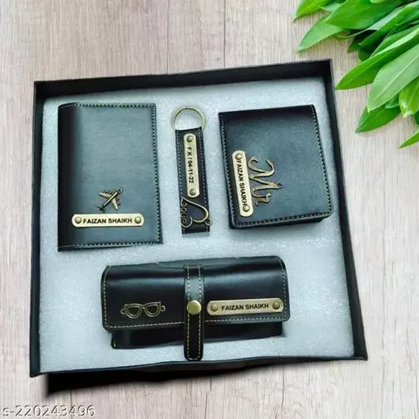 Black_Wallet_For_Men_Combo_With_Sunglass_Case,_Keychain_And_Passport_Cover_Set_Of_4_Pieces/Gifts_For_Men