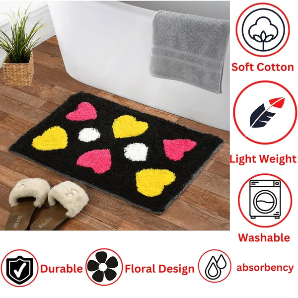 Cotton_Microfiber_Anti_Slip_Bathmat_Quick_Dry_Water_Absorbent_Mat-_40_x_60_cm,_Black