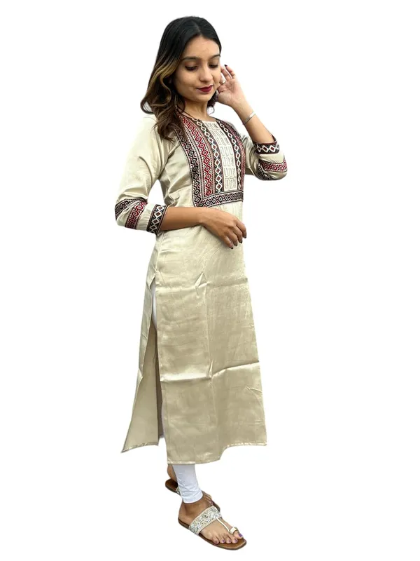 Cream_Premium_Embroiderd_Ethnic_Mashru_Silk_Ajarakh_Mirror_Kurti_For_Women