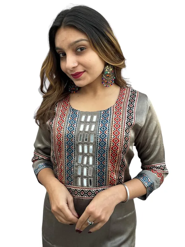 Grey_Premium_Embroiderd_Ethnic_Mashru_Silk_Ajarakh_Mirror_Kurti_For_Women