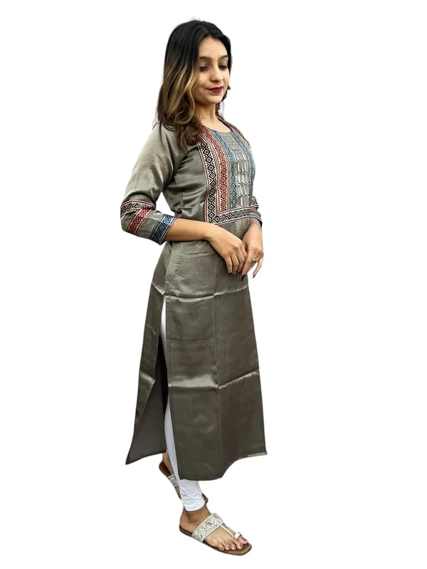 Grey_Premium_Embroiderd_Ethnic_Mashru_Silk_Ajarakh_Mirror_Kurti_For_Women
