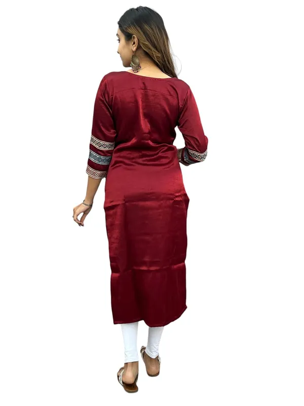 Maroon_Premium_Embroiderd_Ethnic_Mashru_Silk_Ajarakh_Mirror_Kurti_For_Women