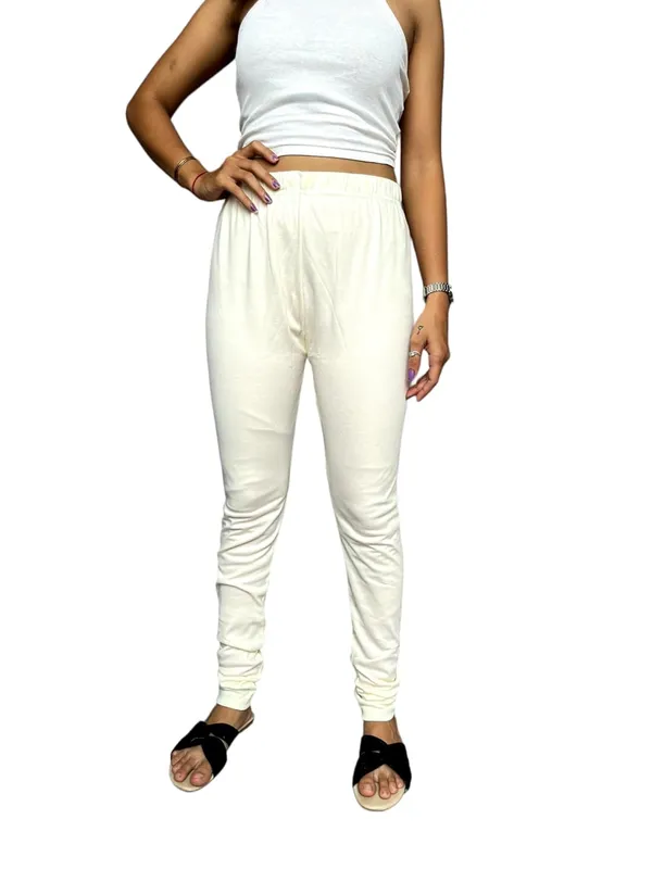 Cream_Premium_Ethnic_Cotton_Leggings_|_Solid_Pants_Yoga_Leggings_For_Women