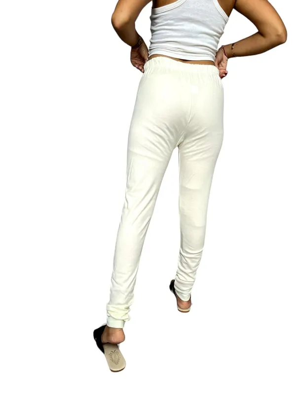 Cream_Premium_Ethnic_Cotton_Leggings_|_Solid_Pants_Yoga_Leggings_For_Women