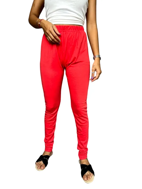 Red_Premium_Ethnic_Cotton_Leggings_|_Solid_Pants_Yoga_Leggings_For_Women
