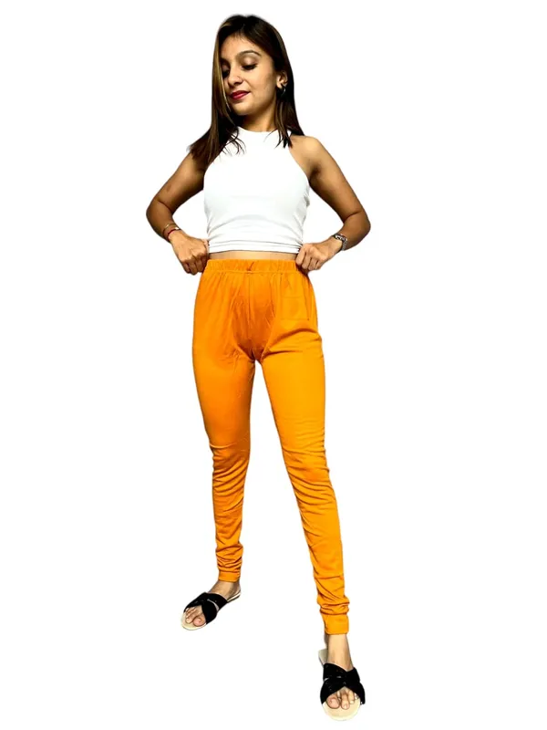 Orange_Premium_Ethnic_Cotton_Leggings_|_Solid_Pants_Yoga_Leggings_For_Women