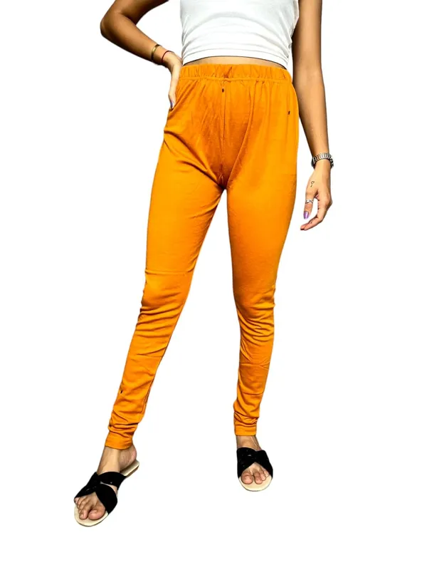 Orange_Premium_Ethnic_Cotton_Leggings_|_Solid_Pants_Yoga_Leggings_For_Women