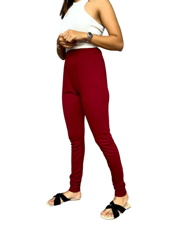 Maroon_Premium_Ethnic_Cotton_Leggings_|_Solid_Pants_Yoga_Leggings_For_Women