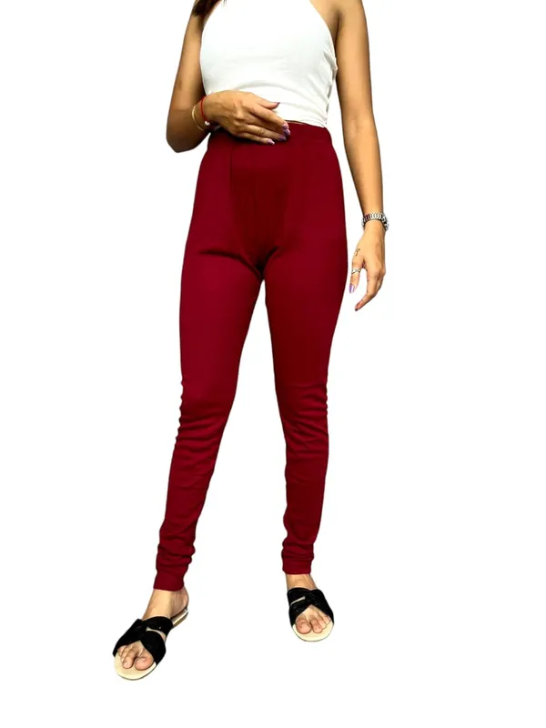 Maroon_Premium_Ethnic_Cotton_Leggings_|_Solid_Pants_Yoga_Leggings_For_Women