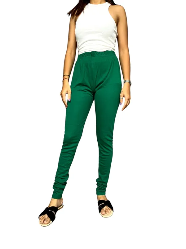 Dark_Green_Premium_Ethnic_Cotton_Leggings_|_Solid_Pants_Yoga_Leggings_For_Women