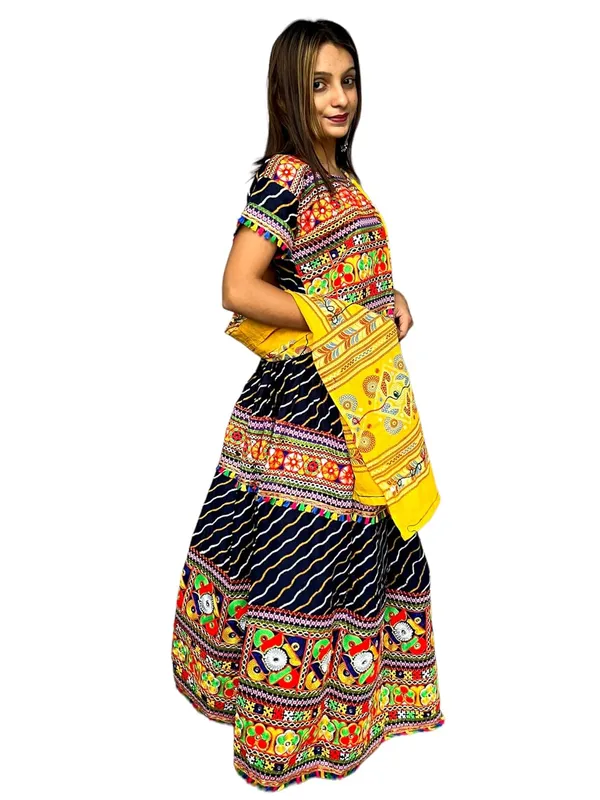 Blue_Premium_Leriya_Pata_Handicraft_Traditional_Chaniya_Choli_Cotton_Umbrella_Style_With_Embroidery_Heavy_Kutchi_Work_For_Women_&_Girls