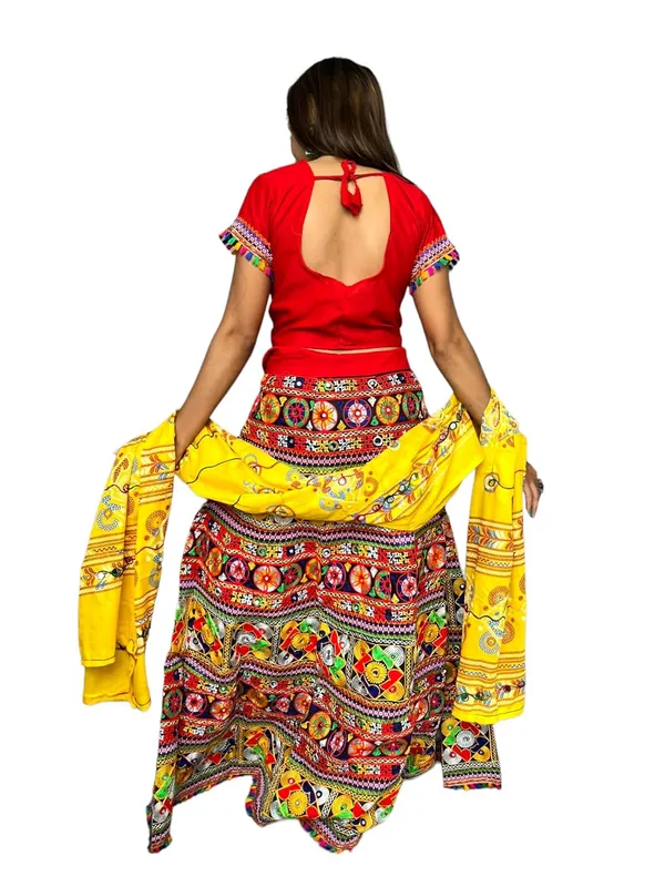 Multicolor_Premium_Handicraft_Traditional_Chaniya_Choli_Cotton_Umbrella_Style_With_Embroidery_Heavy_Kutchi_Work_For_Women_&_Girls