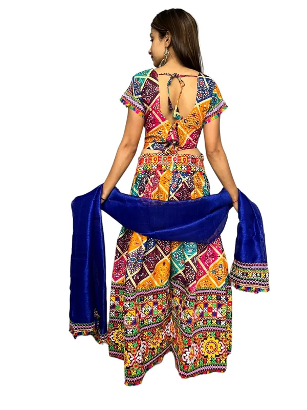 Blue_Premium_Handicraft_Traditional_Chaniya_Choli_Cotton_Umbrella_Style_With_Embroidery_Heavy_Kutchi_Work_For_Women_&_Girls