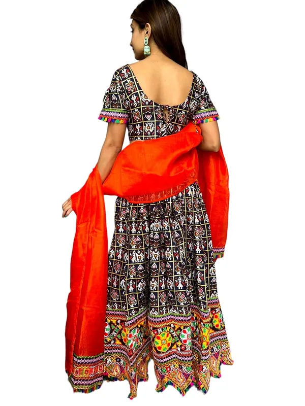 Blue_Premium_Handicraft_Traditional_Chaniya_Choli_Cotton_Umbrella_Style_With_Embroidery_Heavy_Kutchi_Work_For_Women_&_Girls