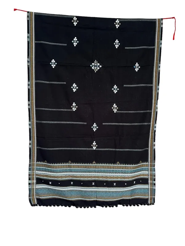 Black_Premium_Handicraft_Traditional_Kutchi_Pure_Handloom/Woollen_Shawl_Chamukh_For_Women_&_Girls
