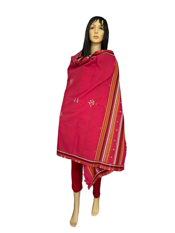 Pink_Premium_Handicraft_Traditional_Kutchi_Pure_Handloom/Woollen_Shawl_Chamukh_For_Women_&_Girls