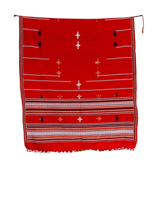 Red_Premium_Handicraft_Traditional_Kutchi_Pure_Handloom/Woollen_Shawl_Chamukh_For_Women_&_Girls