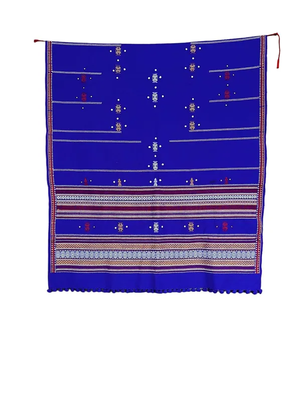 Royal_Blue_Premium_Handicraft_Traditional_Kutchi_Pure_Handloom/Woollen_Shawl_Chamukh_For_Women_&_Girls
