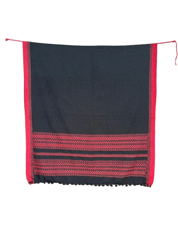 Black_Premium_Handicraft_Traditional_Kutchi_Pure_Handloom/Woollen_Shawl_Chamukh_For_Women_&_Girls