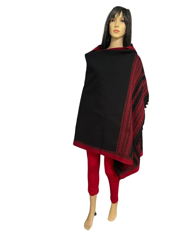 Black_Premium_Handicraft_Traditional_Kutchi_Pure_Handloom/Woollen_Shawl_Chamukh_For_Women_&_Girls