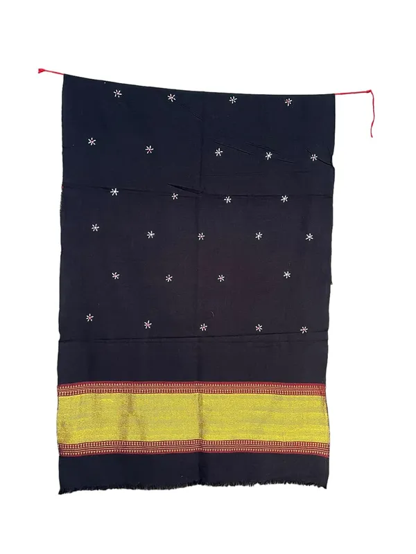 Black_Premium_Handicraft_Traditional_Kutchi_Pure_Handloom/Woollen_Shawl_For_Women_&_Girls