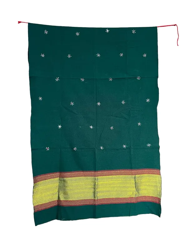 Green_Premium_Handicraft_Traditional_Kutchi_Pure_Handloom/Woollen_Shawl_For_Women_&_Girls