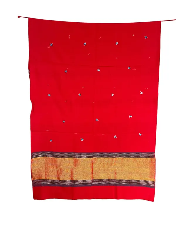 Red_Premium_Handicraft_Traditional_Kutchi_Pure_Handloom/Woollen_Shawl_For_Women_&_Girls