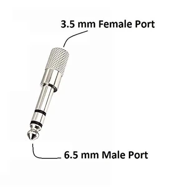 Pack_of_1_Jack_6.35mm_Male_Plug_to_3.5mm_Female_Connector_Headphone_Amplifier_Adapter_Microphone_6.3_to_3.5_mm_Audio_Converter_Silver_Plated