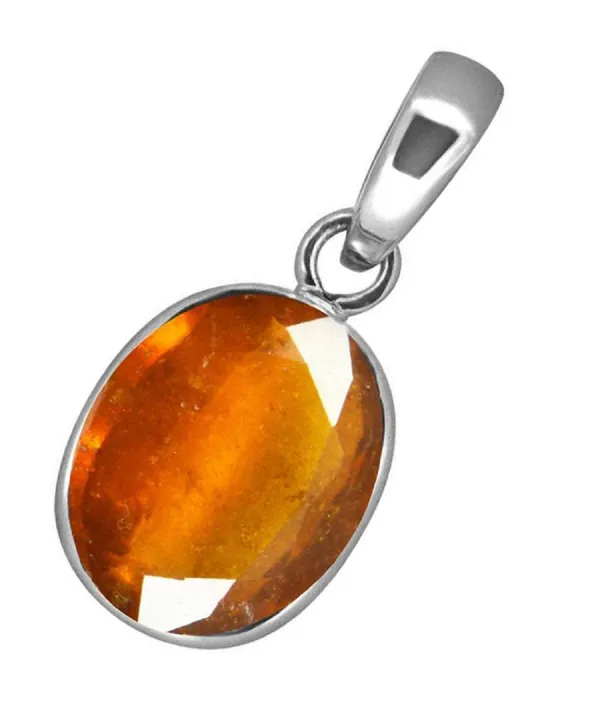 7.25_Ratti_Brown_Hessonite_Garnet/Gomed_Natural_Loose_Gemstone_Pandent