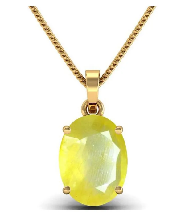 7.25-_Ratti_Yellow_Yellow_Sapphire_(Pukhraj)_Pendant