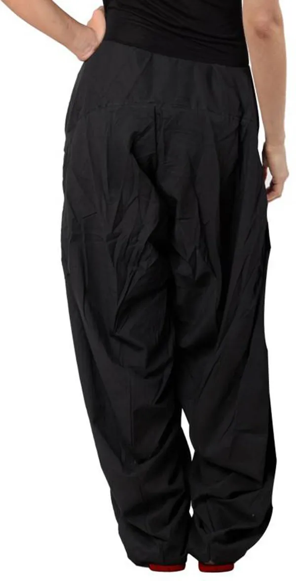 Black_Cotton_Solid_Patiala_Salwar_For_Women