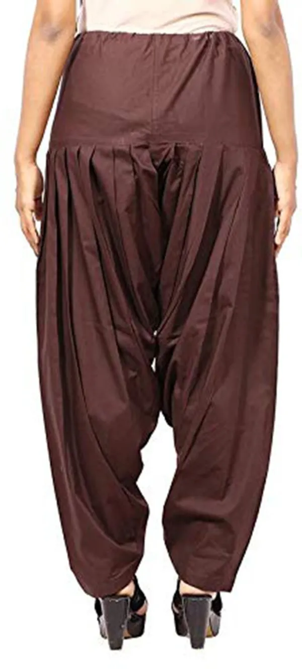 Brown_Cotton_Patiala_Salwar_For_Women
