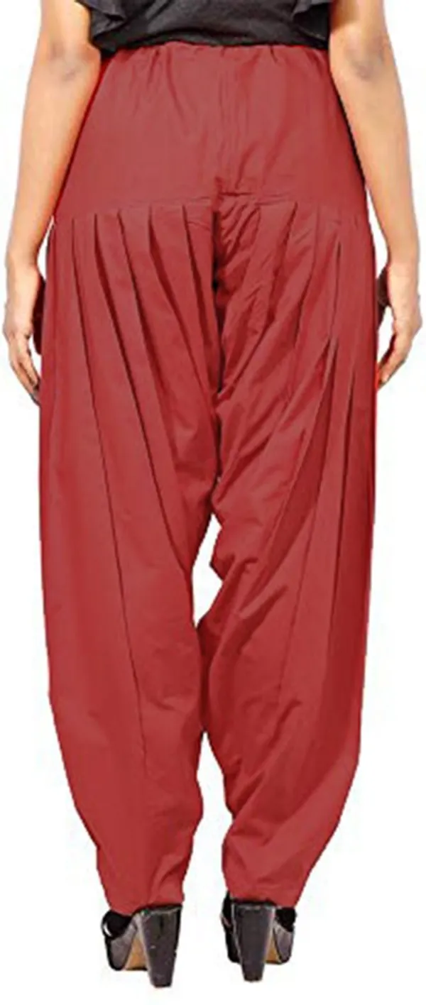 Maroon_Cotton_Patiala_Salwar_Pants_For_Women.