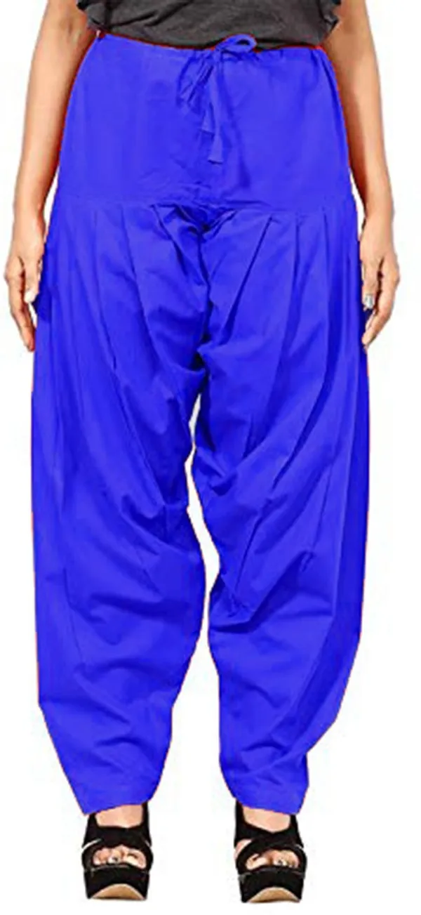 Vibrant_Blue_Cotton_Patiala_Salwar_for_Women