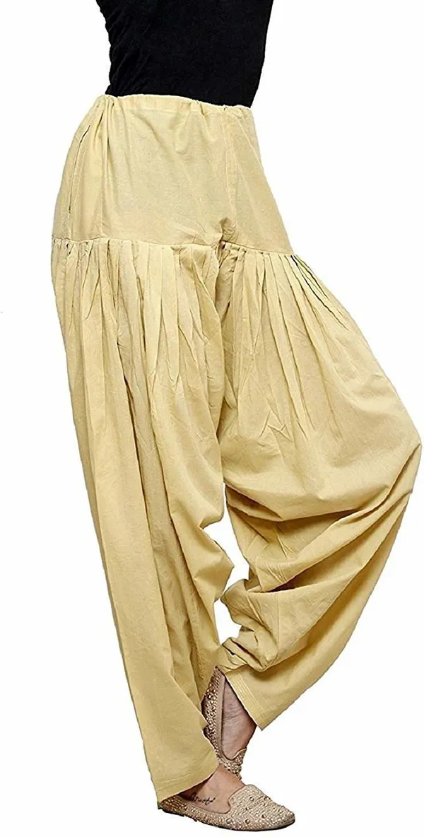Beige_Women's_Cotton_Loose_Fit_Patiala_Salwar_Pants_Stylish_Ethnic_Wear_for_Every_Occasion