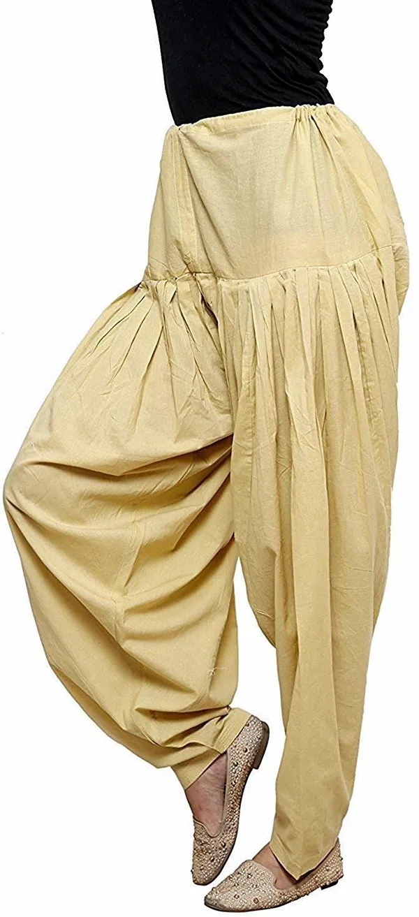 Beige_Women's_Cotton_Loose_Fit_Patiala_Salwar_Pants_Stylish_Ethnic_Wear_for_Every_Occasion
