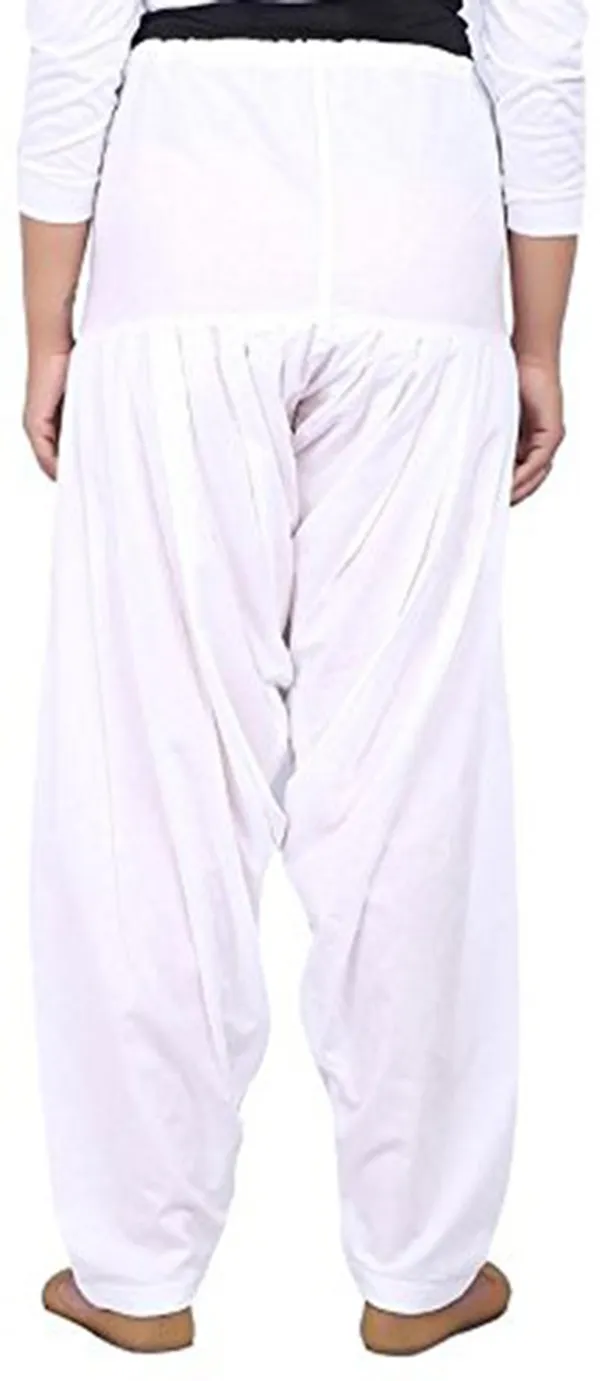 White_Cotton_Solid_Patiala_Salwar_For_Women