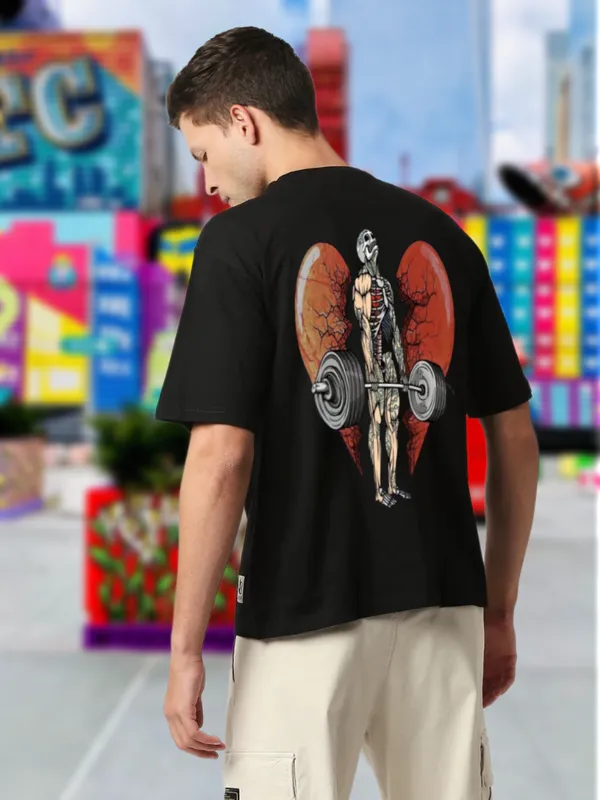Black_Oversized_Printed_Half_Sleeve_Cotton_T-Shirt_For_Men