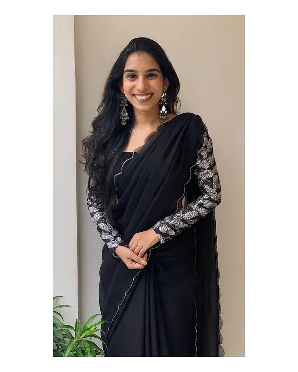 Black_Soft_Georgette_Embroidered_Saree