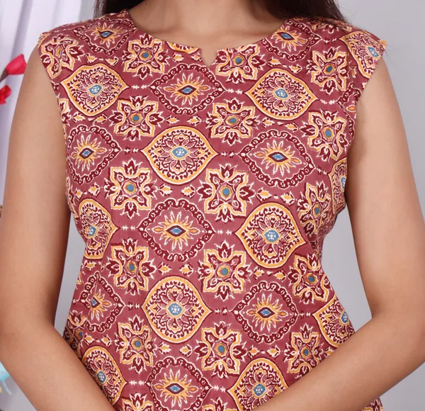 Peach_Pure_Cotton_Printed_Casual_Wear_Co_Ord_Set_For_Women
