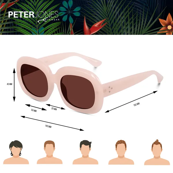 Peach_Oversized_Square_UV/UB_Protected_Sunglasses_-_For_Women_(3364P)