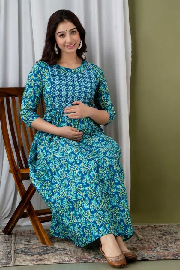 Dark_Blue_Fancy_Cotton_Gown_By_Nevisha_Style